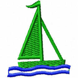 Boats Embroidery Design 6 Boats Embroidery Design 6